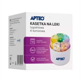 APTEO Kasetka na leki tygodniowa 4-komorowa