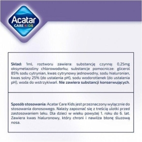 Acatar Care Kids aerozol do nosa 15 ml
