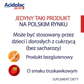Acidolac Junior Misio-tabletki truskawkowy probiotyk x3