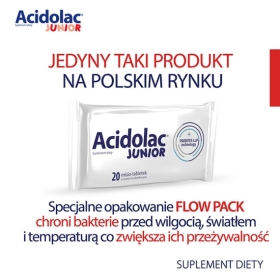Acidolac Junior Misio-tabletki truskawkowy probiotyk x3