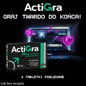 Actigra 25mg 4 tabletki powlekane