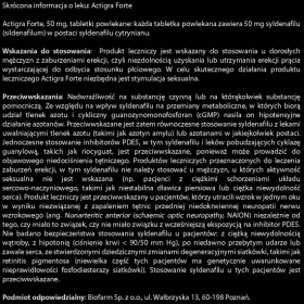 Actigra Forte 0,05g 4 tabletki powlekane