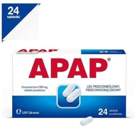 Apap (Paracetamol 500 mg) 24 tabletki