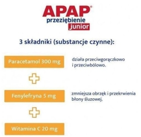Apap Przeziębienie Junior proszek 6 saszetek