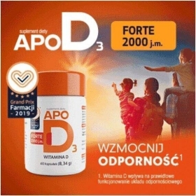 ApoD3 Forte Witamina D3 2000 j.m. 60 kapsułek