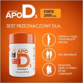 ApoD3 Forte Witamina D3 2000 j.m. 60 kapsułek