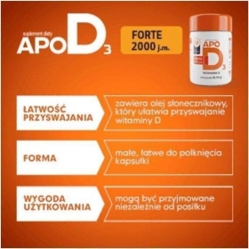 ApoD3 Forte Witamina D3 2000 j.m. 60 kapsułek