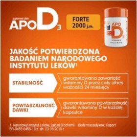ApoD3 Forte Witamina D3 2000 j.m. 60 kapsułek