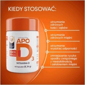 ApoD3 Forte Witamina D3 2000 j.m. 60 kapsułek