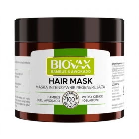 BIOVAX Maseczka do włosów bambus i olej avocado 250 ml