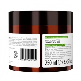 BIOVAX Maseczka do włosów bambus i olej avocado 250 ml