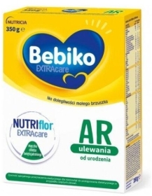 Bebiko AR 1 z NutriFlor+ Mleko Modyfikowane Od Urodzenia Przeciw Ulewaniom 350g