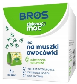 Bros-Zielona moc lep na muszki owocówki 2 sztuki