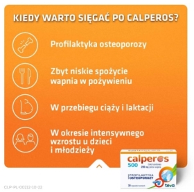 Calperos 500 200 mg Ca2+ 30 kapsułek
