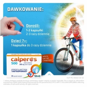 Calperos 500 200 mg Ca2+ 30 kapsułek