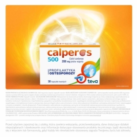 Calperos 500 200 mg Ca2+ 30 kapsułek
