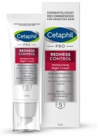 Cetaphil pro redness krem nawilżający na noc 50 ml. Zmniejszający zaczerwienienie