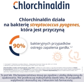 Chlorchinaldin o smaku czarnej porzeczki 20 tabletek