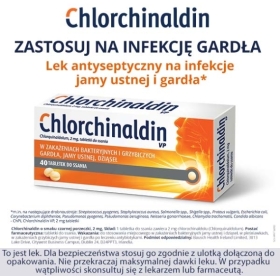 Chlorchinaldin o smaku czarnej porzeczki 40 tabletek