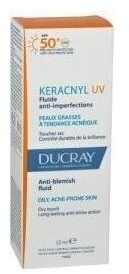 Ducray Keracnyl UV Fluid SPF50+ Przeciw niedoskonałościom 50 ml