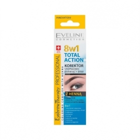 EVELINE TOTAL ACTION Korektor do brwi 8w1 z henną 10 ml