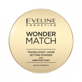 EVELINE WONDER MATCH TRANSCULENT LOOSE SETTING Puder z pyłem ametystowym