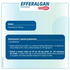 Efferalgan 150 mg 10 czopków