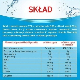 Elektrolity smak truskawkowy 7 saszetek