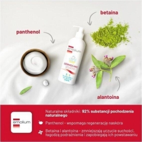 Emolium DERMOCARE 3w1 płyn do kąpieli, żel do mycia, szampon 400 ml