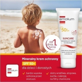 Emolium SUNCARE mineralny krem ochronny z filtrem SPF 50+ 50 ml