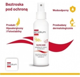 Emolium SUNCARE mineralny spray ochronny SPF 50+ od 1. dnia życia 100 ml