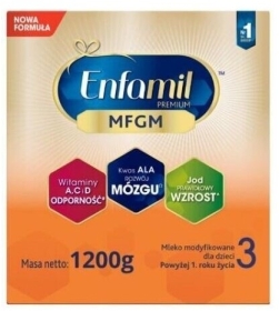 Enfamil Premium MFGM 3 Mleko modyfikowane dla dzieci 1200 g