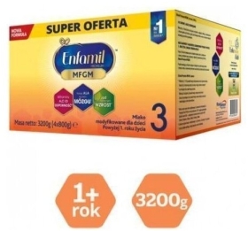 Enfamil Premium MFGM 3 Mleko modyfikowane dla dzieci 3200 g(4x800 g)