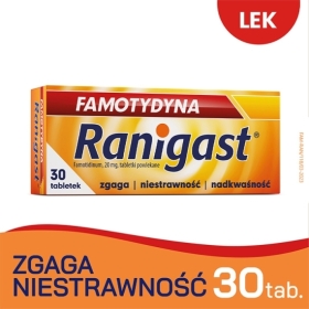 Famotydyna Ranigast 0,02g 30 tabletek powlekanych