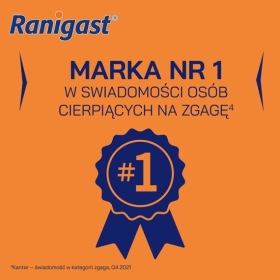 Famotydyna Ranigast 0,02g 30 tabletek powlekanych