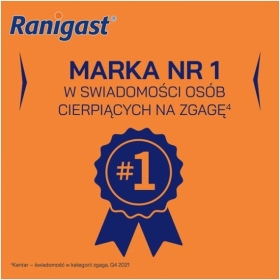 Famotydyna Ranigast 20 mg 20 tabletek powlekanych