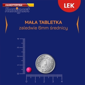 Famotydyna Ranigast 20 mg 20 tabletek powlekanych Wielopak x3