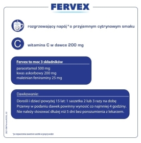 Fervex o smaku cytrynowym 12 saszetek