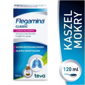 Flegamina o smaku malinowym syrop 120 ml