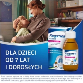 Flegamina o smaku malinowym syrop 120 ml