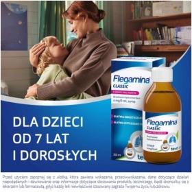 Flegamina o smaku malinowym syrop 200 ml