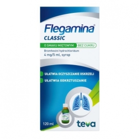 Flegamina o smaku miętowym bez cukru 120 ml