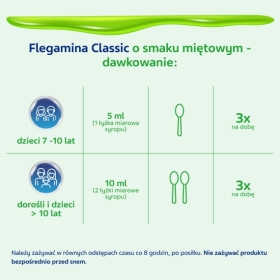 Flegamina o smaku miętowym bez cukru 120 ml