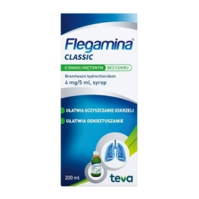 Flegamina o smaku miętowym bez cukru 200 ml