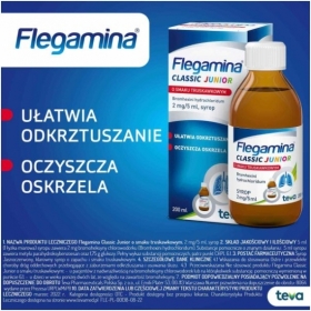 Flegamina o smaku truskawkowym syrop 200 ml