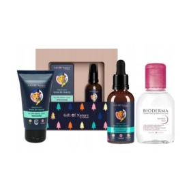 Gift Of Nature krem + serum cera mieszana zestaw świąteczny + Bioderma Sensibio H20 100 ml