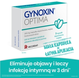 Gynoxin Optima 200 mg kapsułki dopochwowe miękkie 3 sztuki