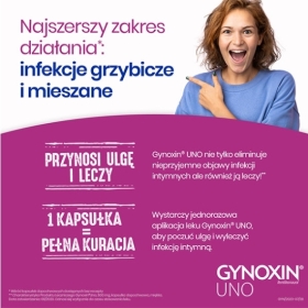 Gynoxin Uno kapsułki dopochwowe 0,6 g 1 sztuka