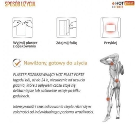 HOT-PLAST FORTE Plastry Rozgrzewające 12cmx18cm 1sztuka