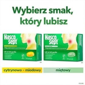 Hascosept 24 pastylki do ssania o smaku cytrynowo-miodowym